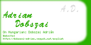 adrian dobszai business card