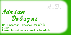 adrian dobszai business card